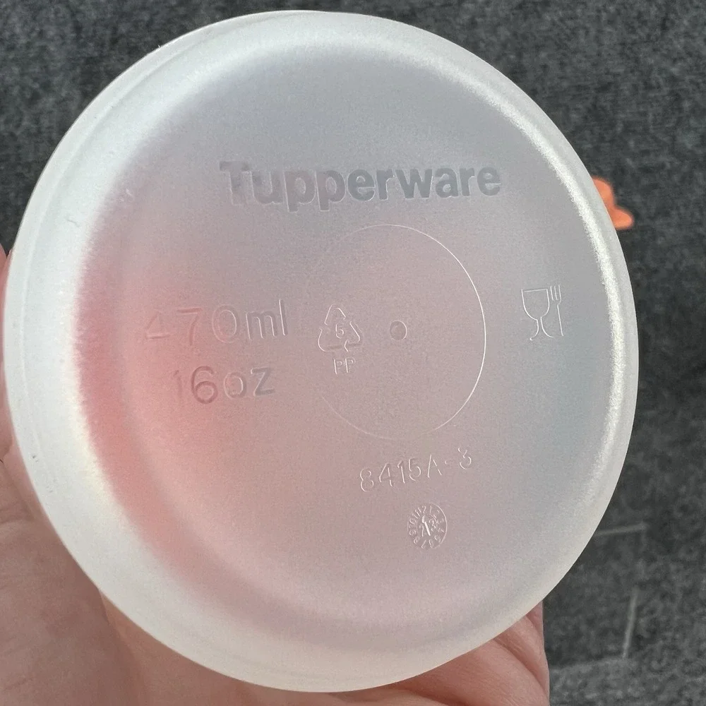 Tupperware 16oz Shaker Cup Orange Coral Flip Top Lid 8415A 8416A 8417A New 2 - Picture 3 of 8